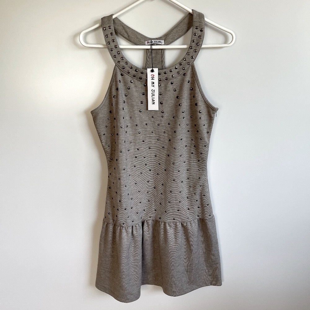 NWT Oh My Julian Studded Tank Dress Sz L